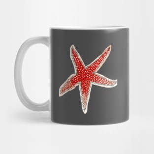 Red starfish Mug